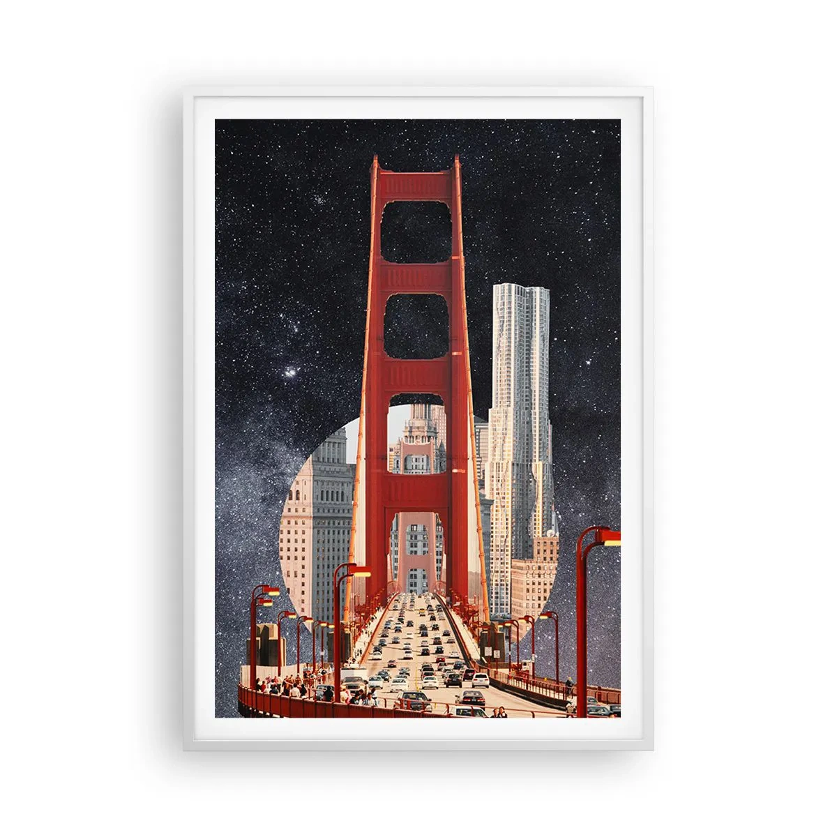 Poster in einem weißen Rahmen - Immer im Mittelpunkt - 70x100 cm