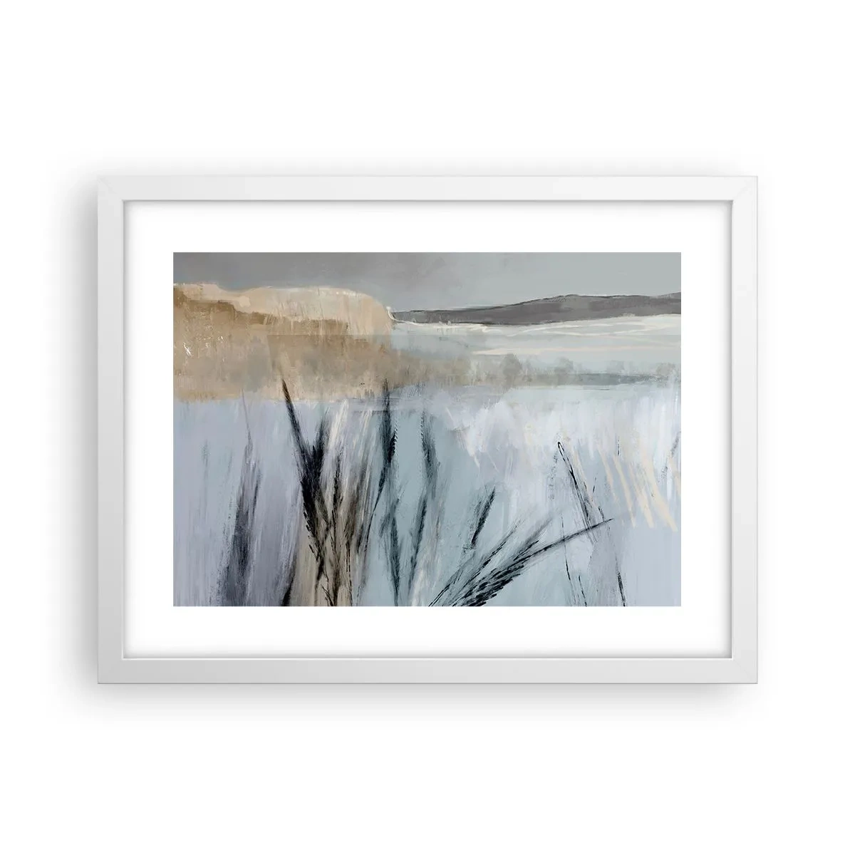 Poster in einem weißen Rahmen - Winterfelder - 40x30 cm