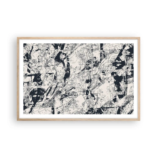 Poster in einem Rahmen aus heller Eiche - Durchdringung der Gegensätze - 91x61 cm