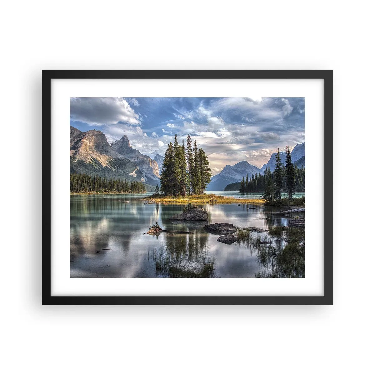 Poster in einem schwarzem Rahmen - An dem tollen und sauberen Wasser ... - 50x40 cm