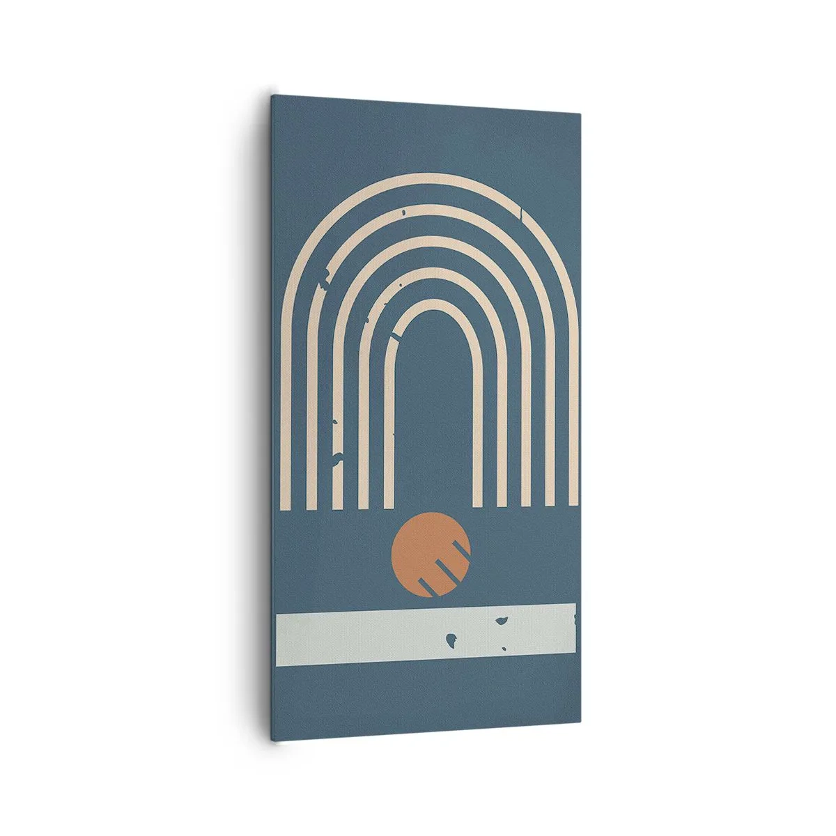 Bild auf Leinwand - Leinwandbild - Geometrie auf dem Granatapfel - 65x120 cm