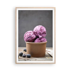 Poster in einem Rahmen aus heller Eiche - Süße und Kälte - 70x100 cm
