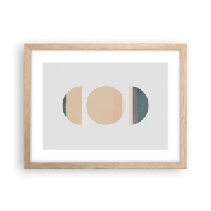 Poster in einem Rahmen aus heller Eiche - Ein Rad hinter dem anderen… - 40x30 cm