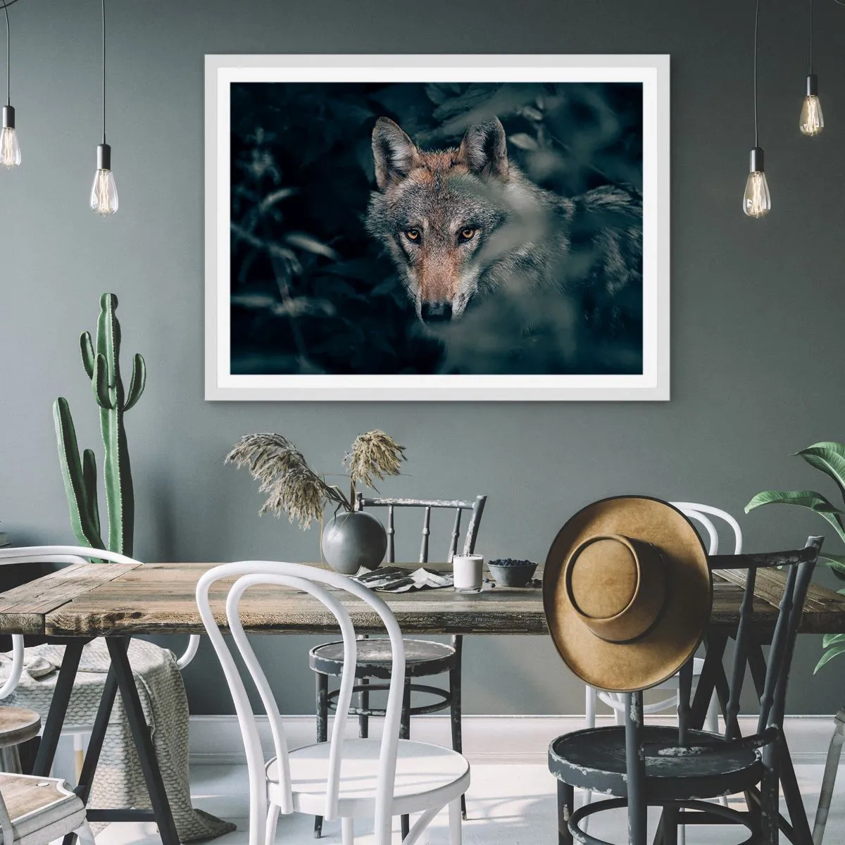 Poster in einem weißen Rahmen - Jäger - 100x70 cm