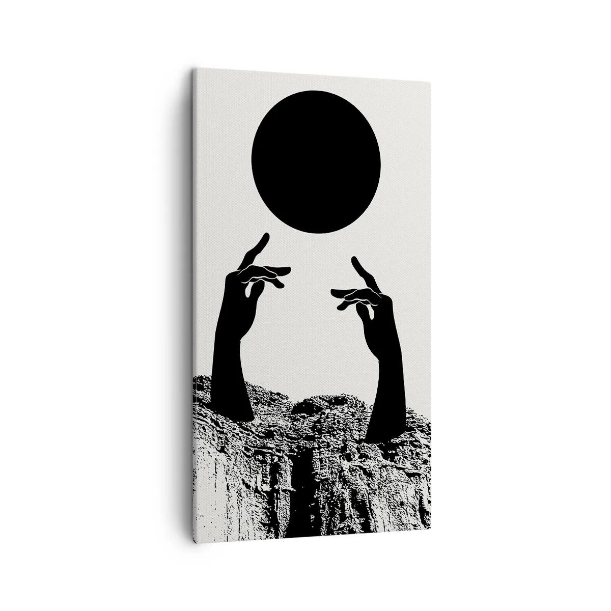 Bild auf Leinwand - Leinwandbild - Surrealistische Komposition: die Sonne und der Rest - 45x80 cm