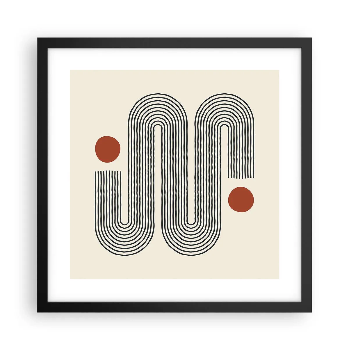 Poster in einem schwarzem Rahmen - Vom Anfang bis zum Ende - 40x40 cm