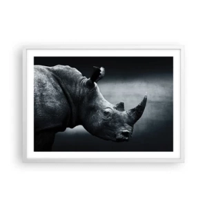 Poster in einem weißen Rahmen - Richtiges Profil - 70x50 cm