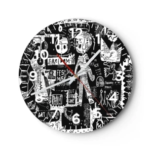 Wanduhr - Glasuhr - Spirituelle Jugend des Gesetzes und der Freude - 40x40 cm