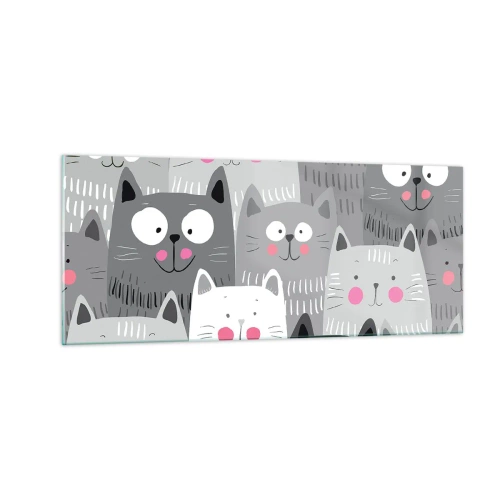 Glasbild - Bild auf glas - Katzenwelt - 100x40 cm