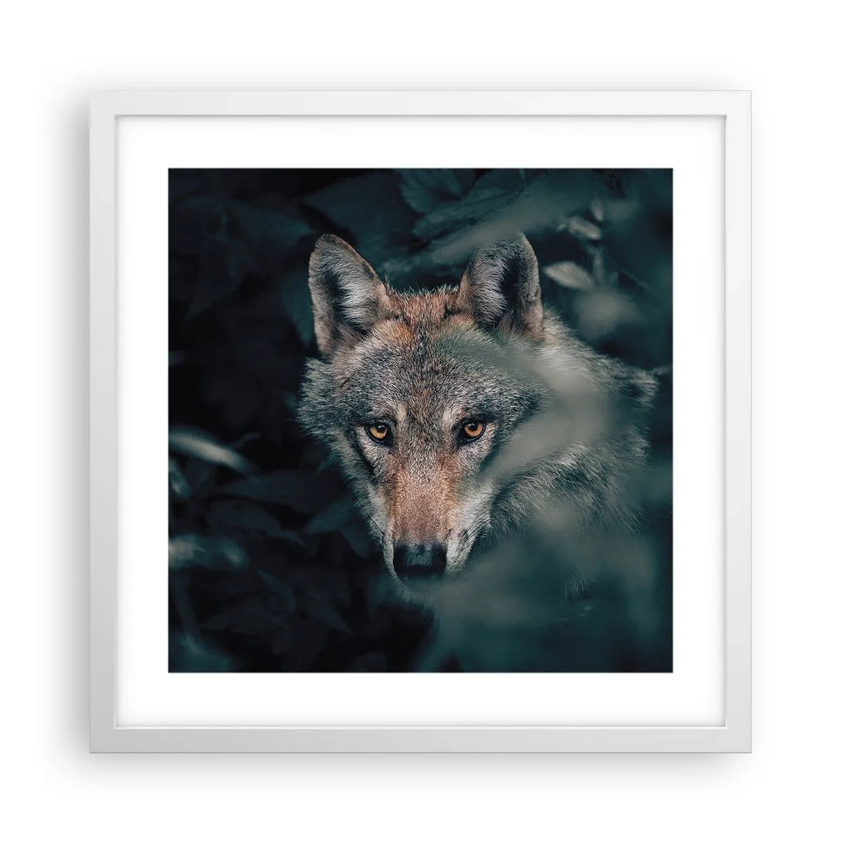 Poster in einem weißen Rahmen - Jäger - 40x40 cm