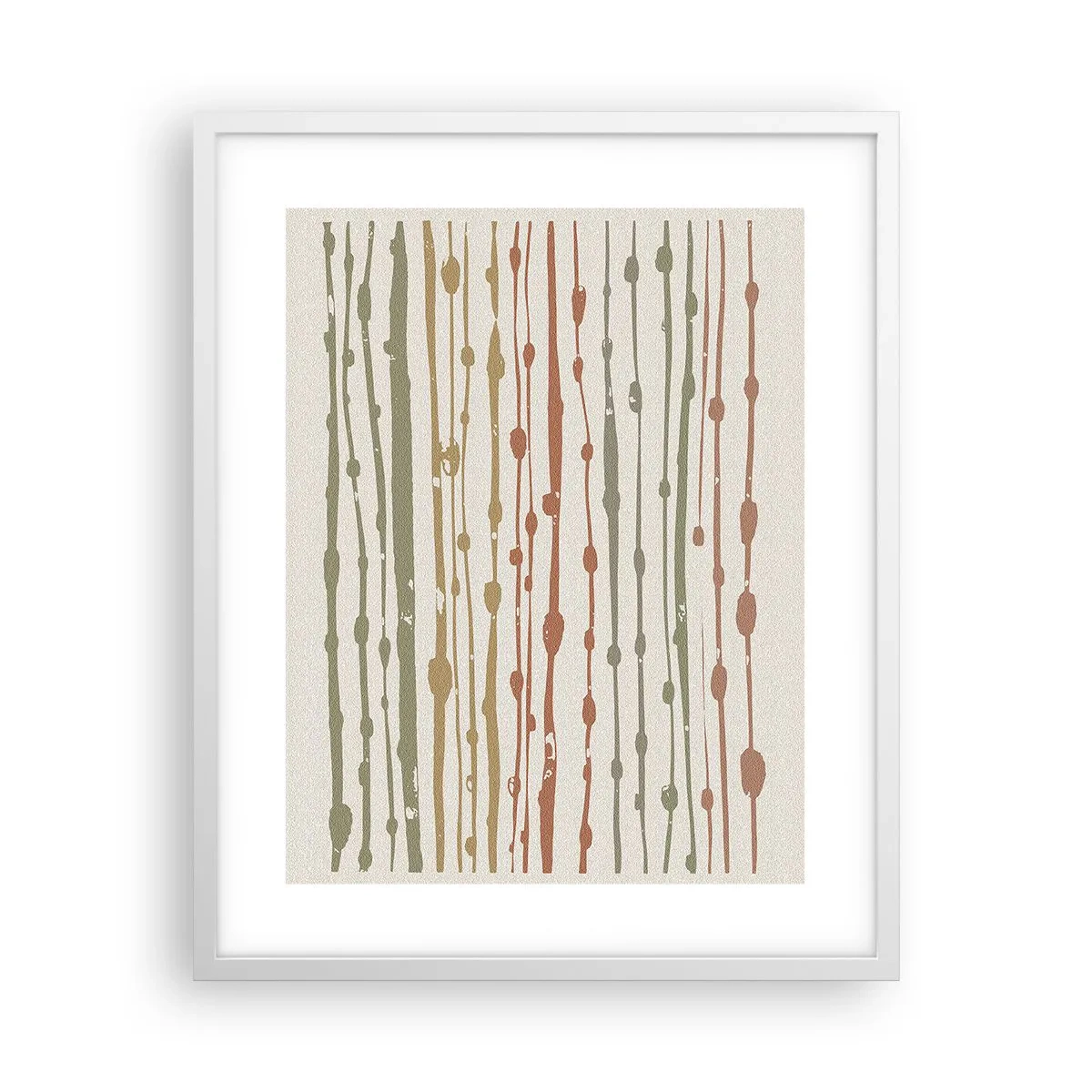 Poster in einem weißen Rahmen - Musikalische Notation von Farben - 40x50 cm