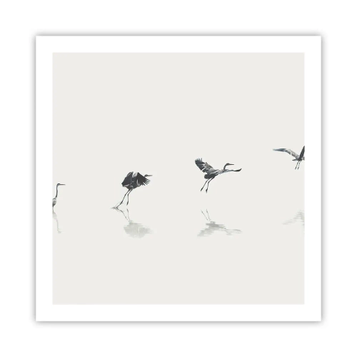 Poster - Vier einfache Schritte - 60x60 cm