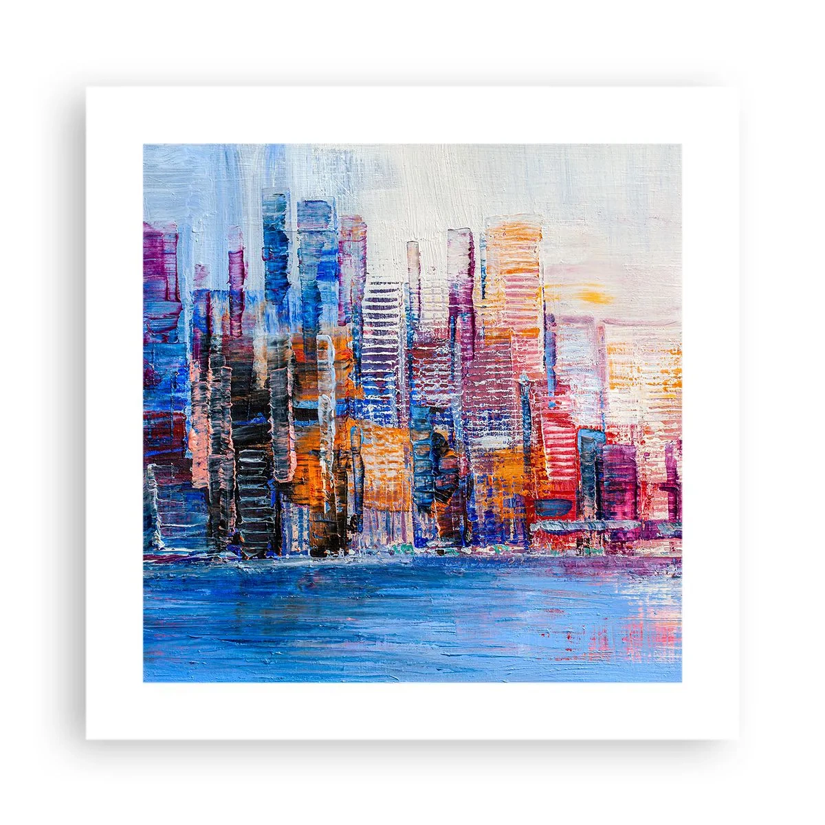 Poster - Fröhliche Metropole - 40x40 cm