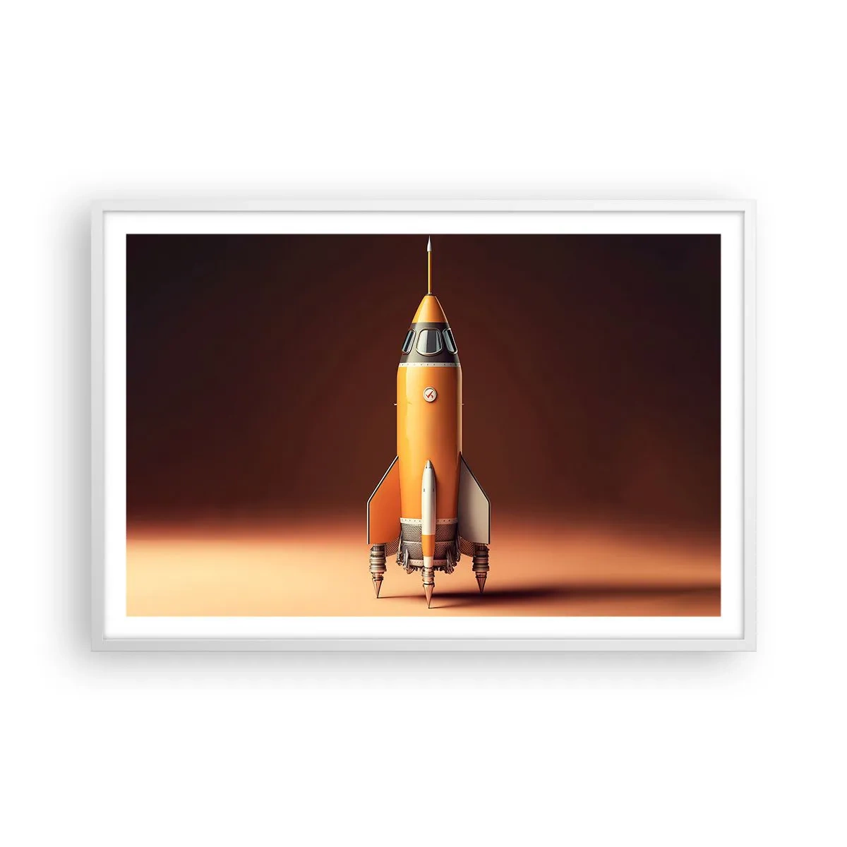 Poster in einem weißen Rahmen - Es beginnt mit einem Traum - 91x61 cm