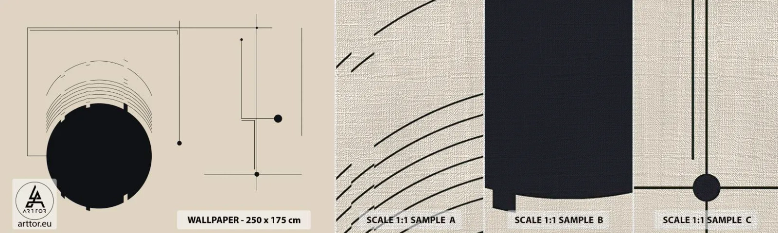 Fototapeten Muster Premium Canvas - Flexible und dynamische Komposition - Geometrisch, Minimalismus, Ästhetisch - 100x30 cm