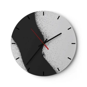 Wanduhr - Glasuhr - Flüssiges Gleichgewicht - 40x40 cm