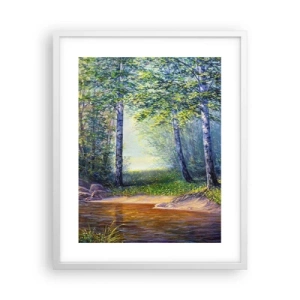 Poster in einem weißen Rahmen - Idyllische Landschaft - 40x50 cm