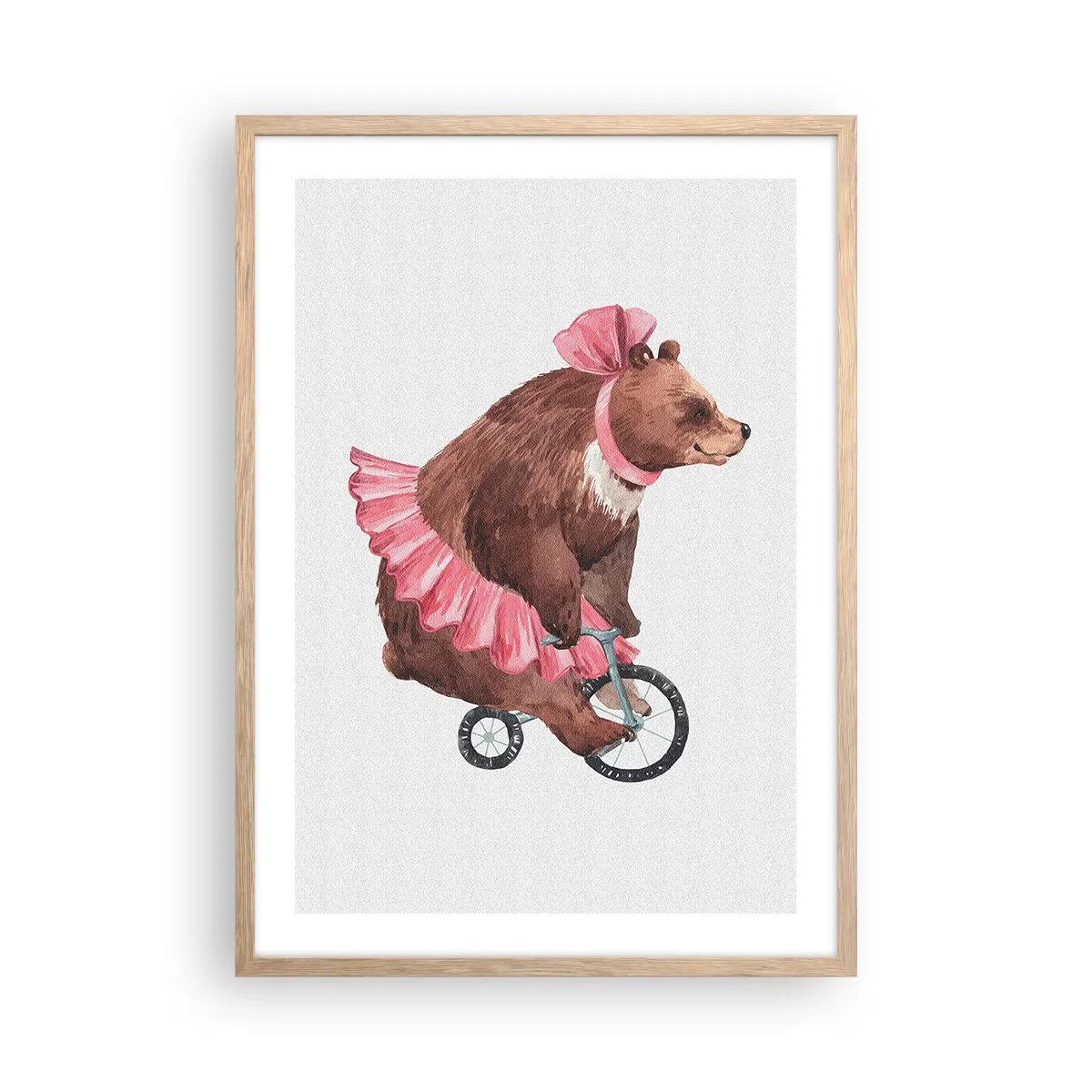 Poster in einem Rahmen aus heller Eiche - Was für ein Affentheater! - 50x70 cm