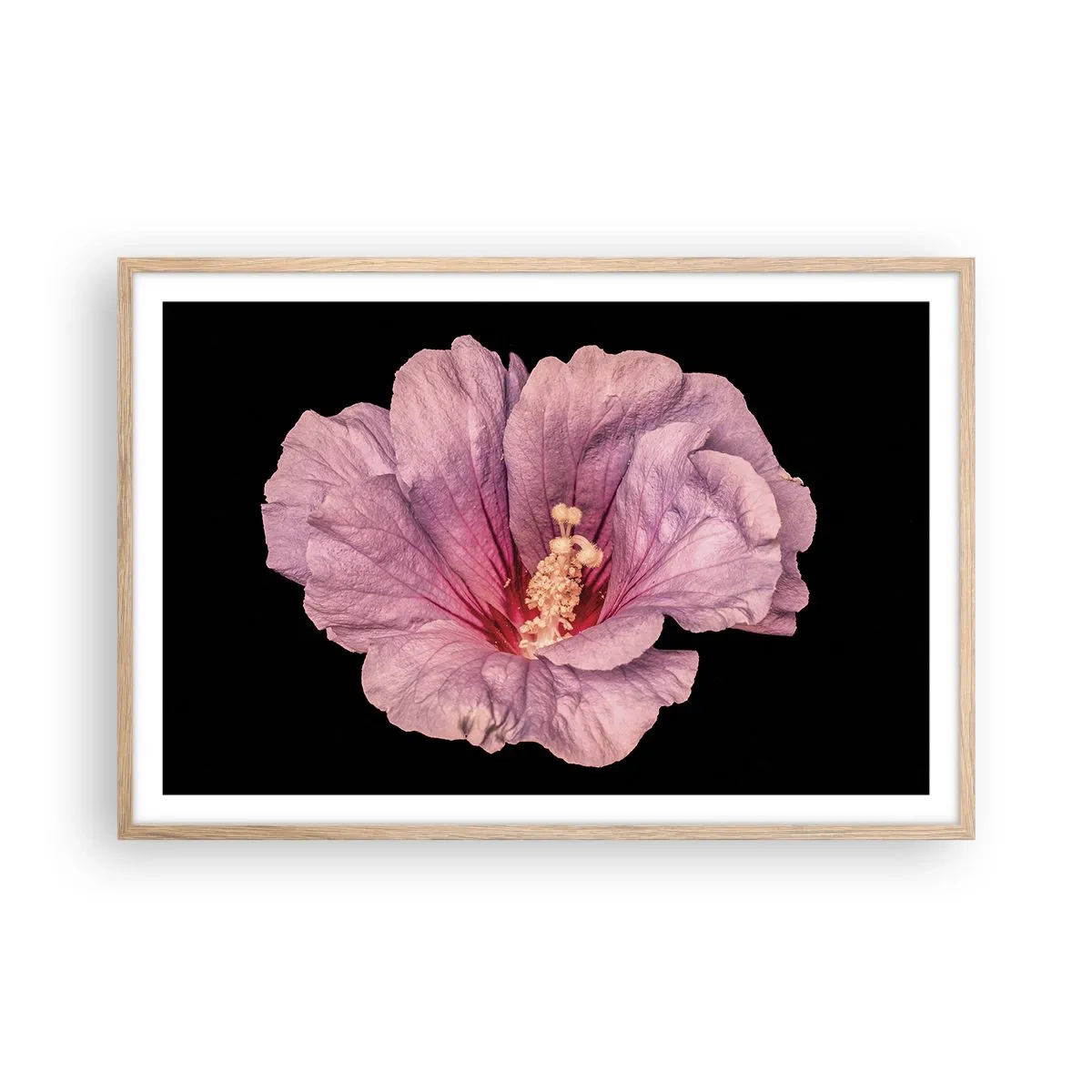 Poster in einem Rahmen aus heller Eiche - Direkt ins Herz - 91x61 cm