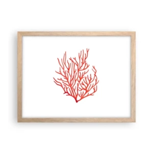 Poster in einem Rahmen aus heller Eiche - Korallenfiligran - 40x30 cm