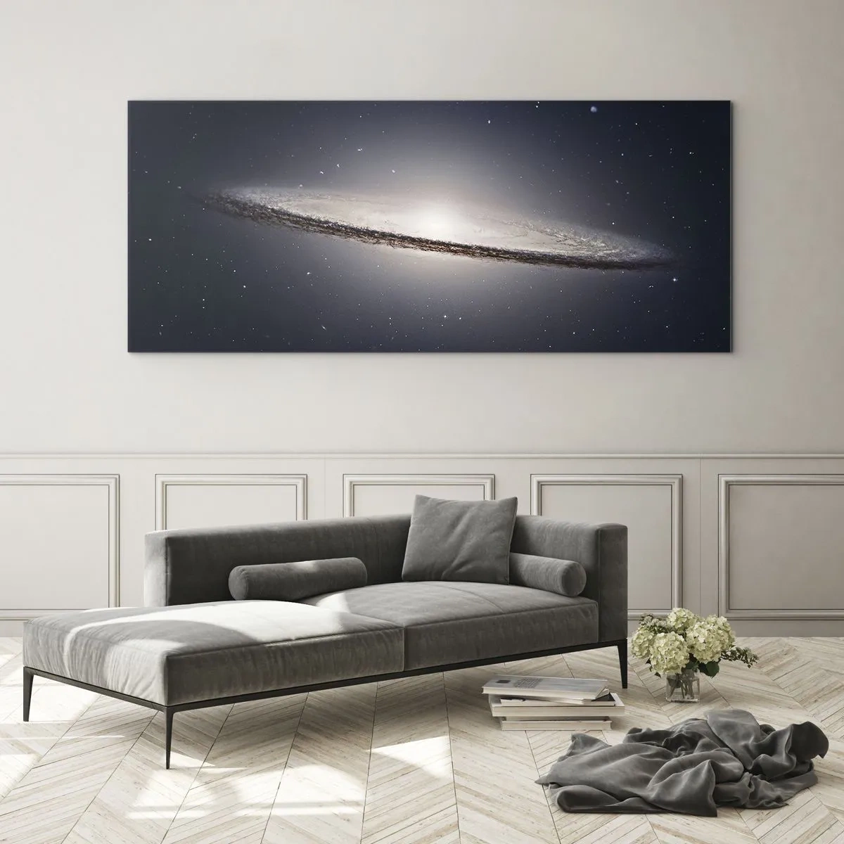 Glasbild - Bild auf glas - Vor langer Zeit in einer weit entfernten Galaxie ... - 100x40 cm