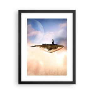 Poster in einem schwarzem Rahmen - Eine echte Reise - 30x40 cm