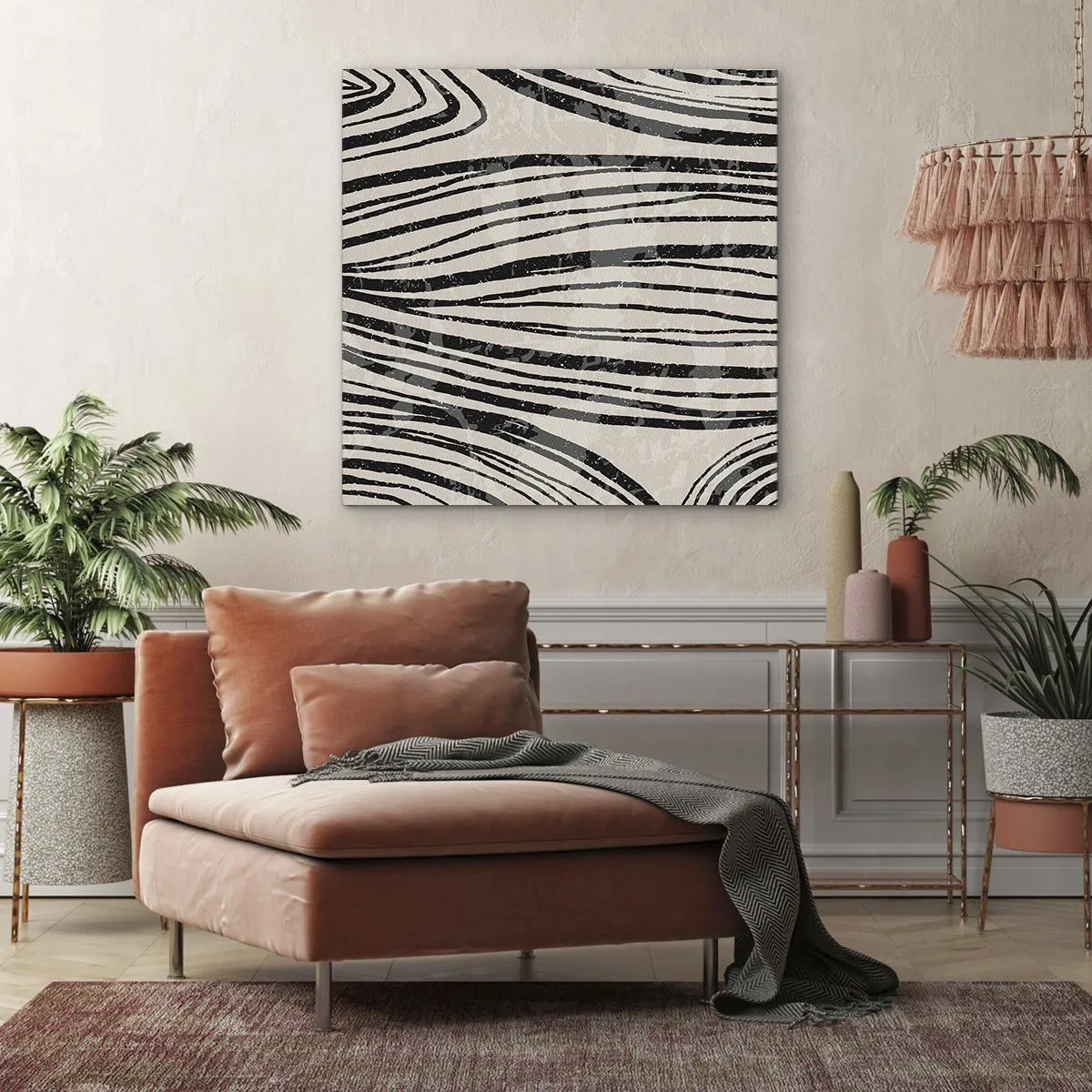 Bild auf Leinwand - Leinwandbild - Linienpool - 70x70 cm