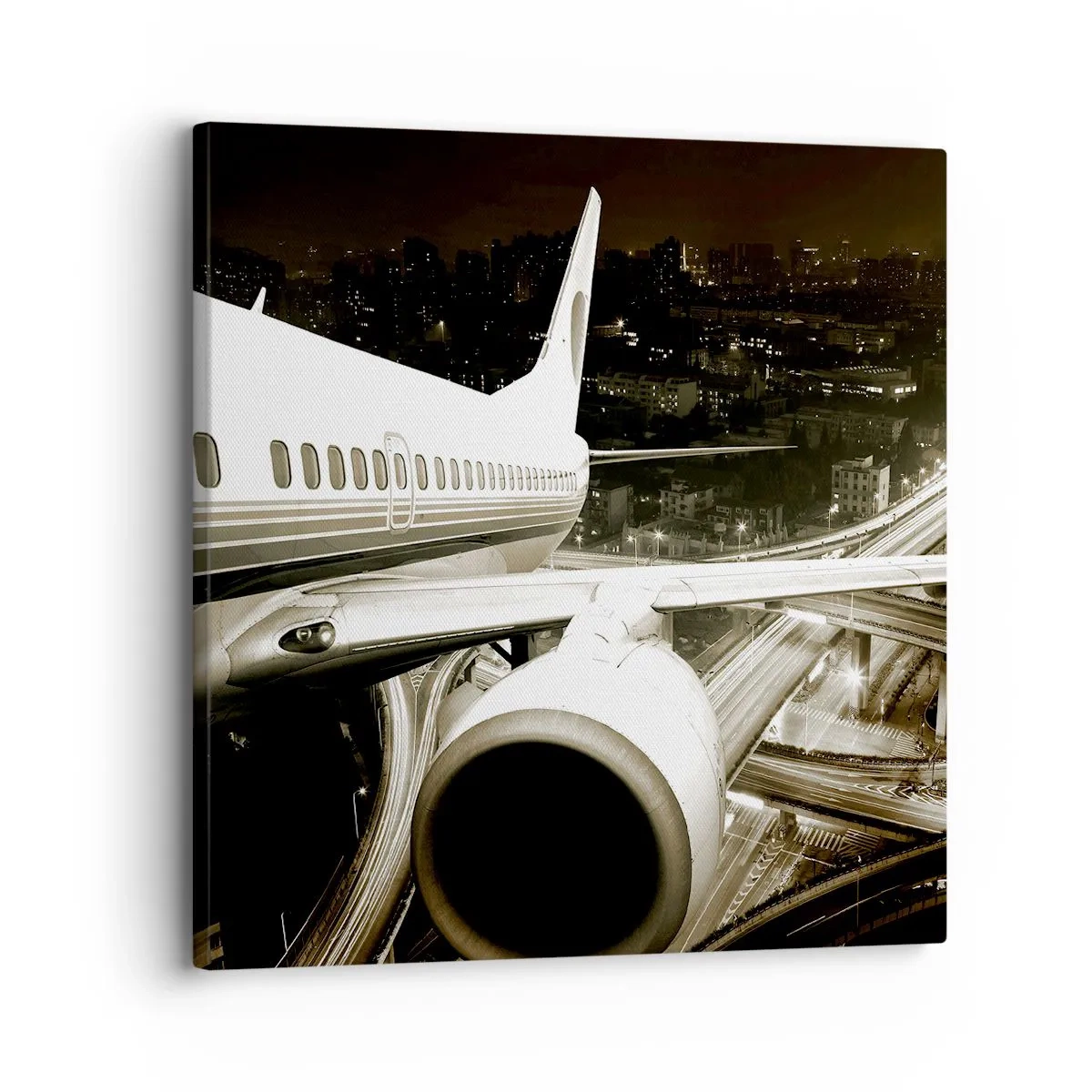 Bild auf Leinwand - Leinwandbild - In die Nacht fliegen - 30x30 cm