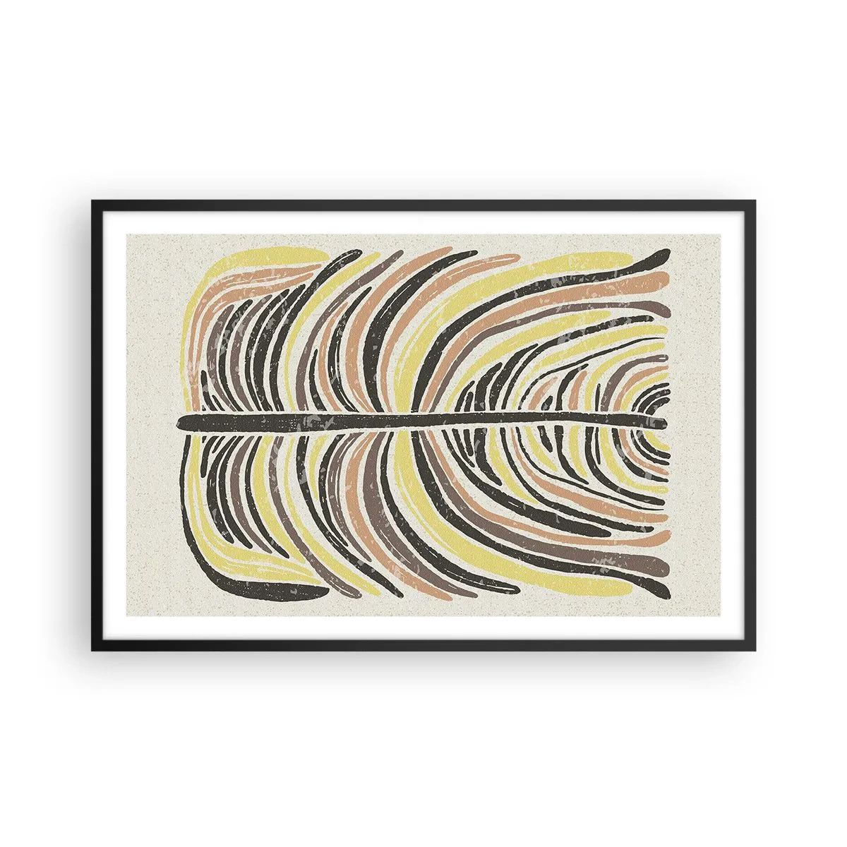 Poster in einem schwarzem Rahmen - Abstraktion voller Leben - 91x61 cm