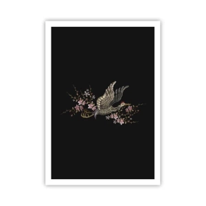 Poster - Exotischer gestickter Vogel - 70x100 cm