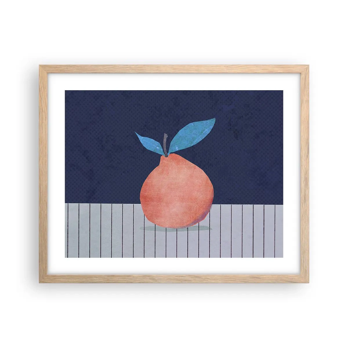 Poster in einem Rahmen aus heller Eiche - Konvexität und Ebene - 50x40 cm