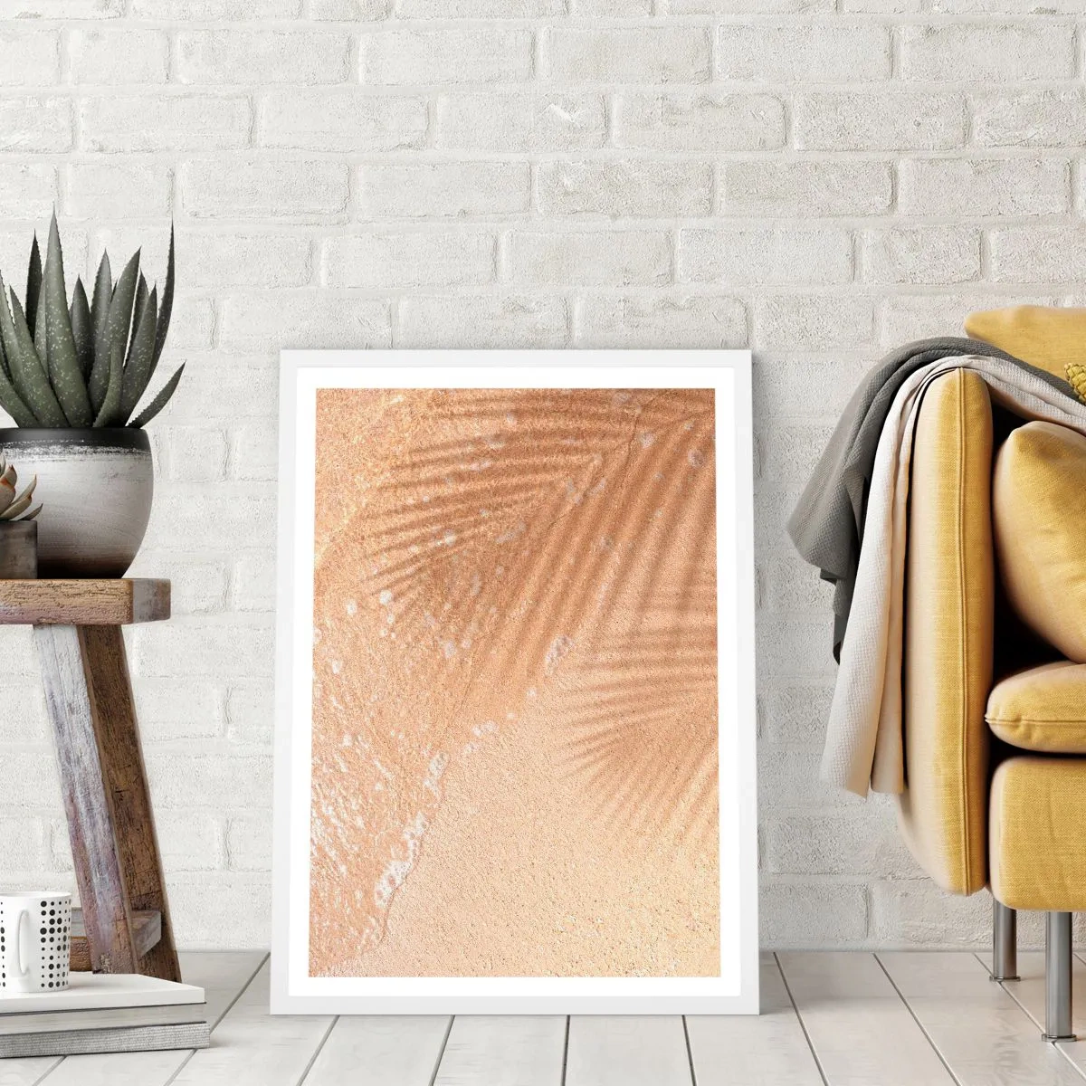 Poster in einem weißen Rahmen - Der Schatten eines heißen Sommers - 70x100 cm