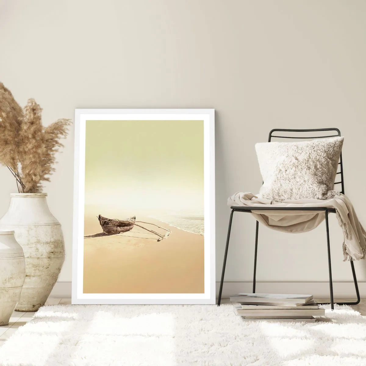 Poster in einem weißen Rahmen - Erinnerung an die Südsee - 70x100 cm