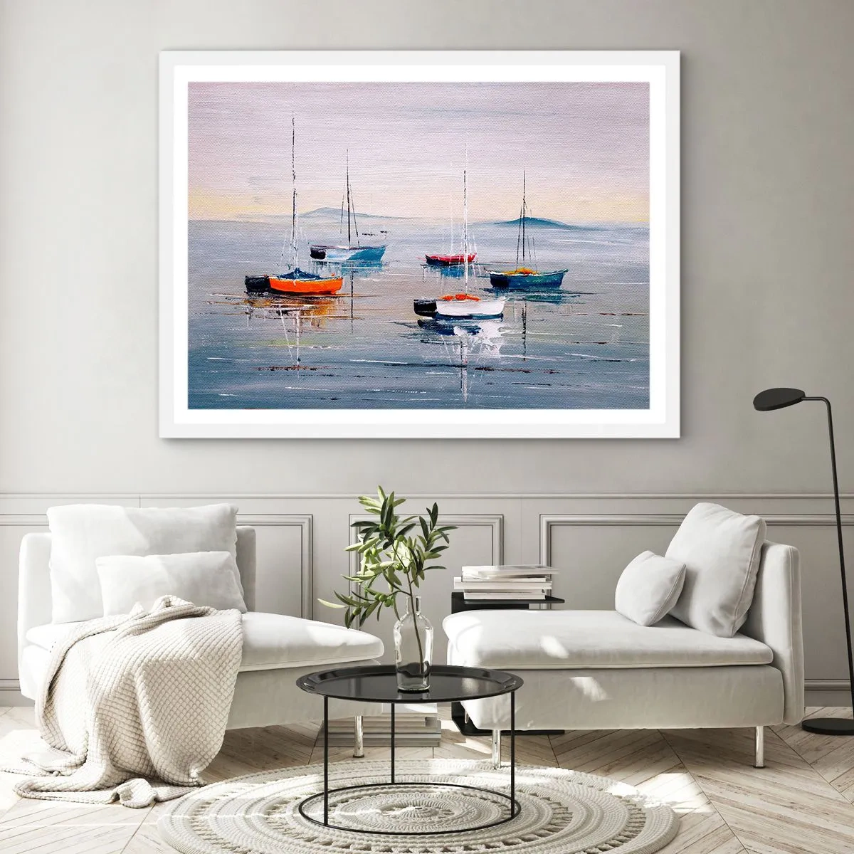 Poster in einem weißen Rahmen - Wohlverdiente Ruhe - 40x30 cm