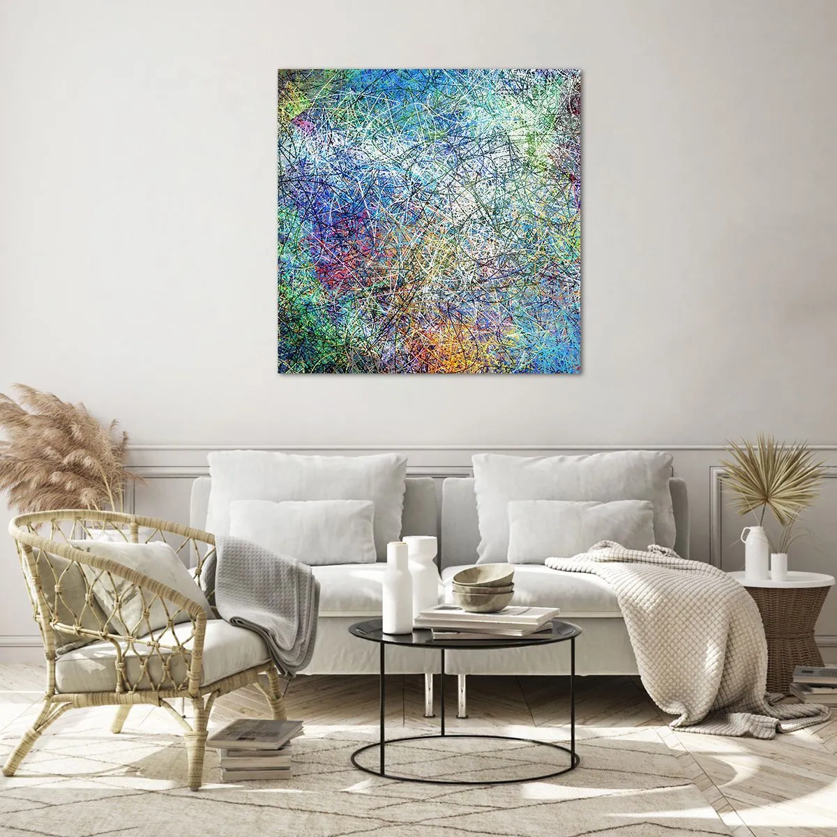 Glasbild - Bild auf glas - Es ist nicht so einfach - 70x70 cm