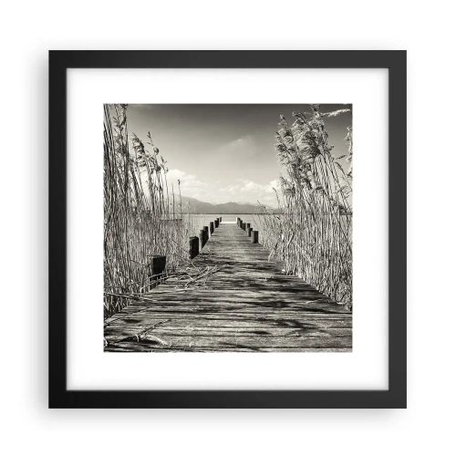 Poster in einem schwarzem Rahmen - In der Stille des Grases - 30x30 cm