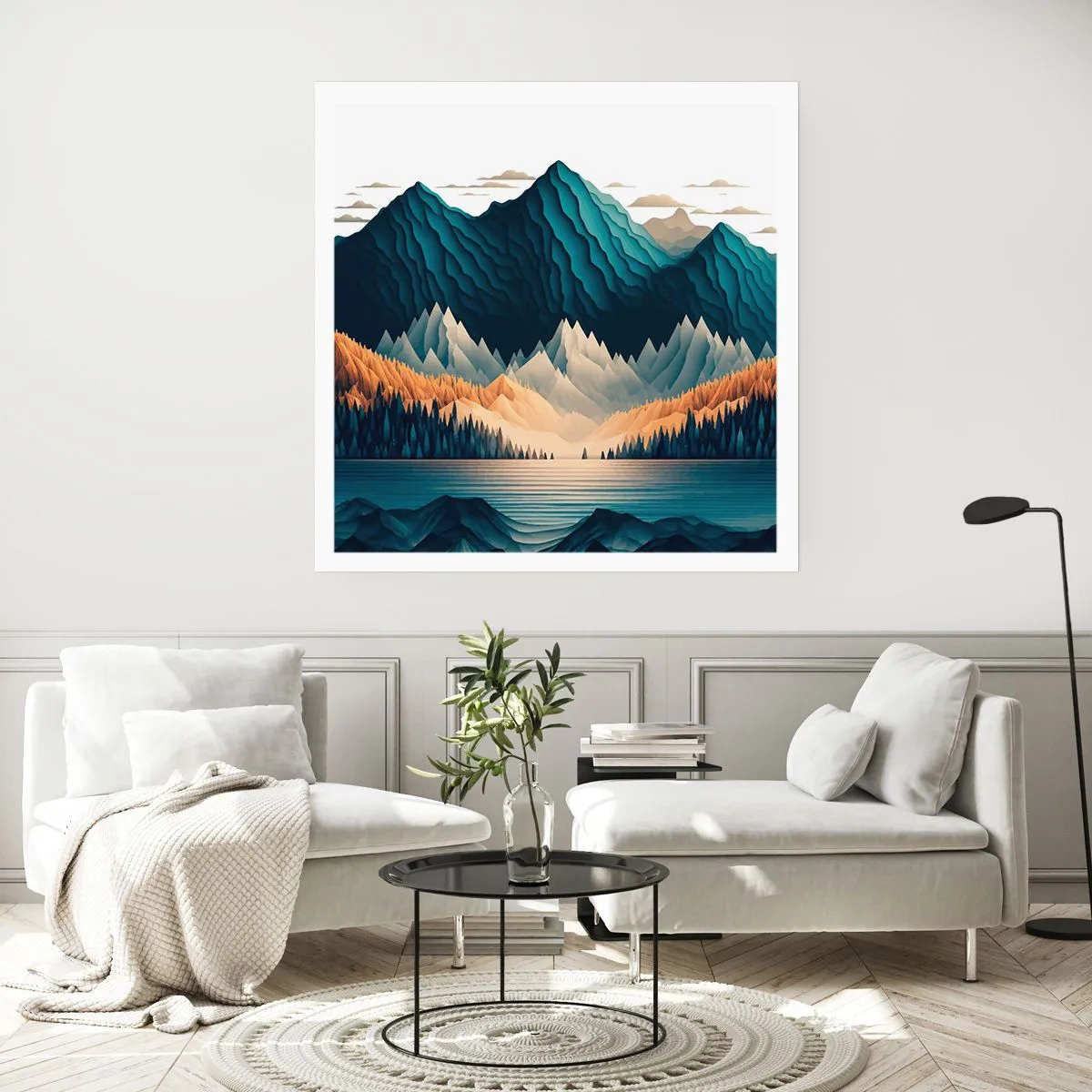 Poster - Perfekte Berglandschaft - 40x40 cm