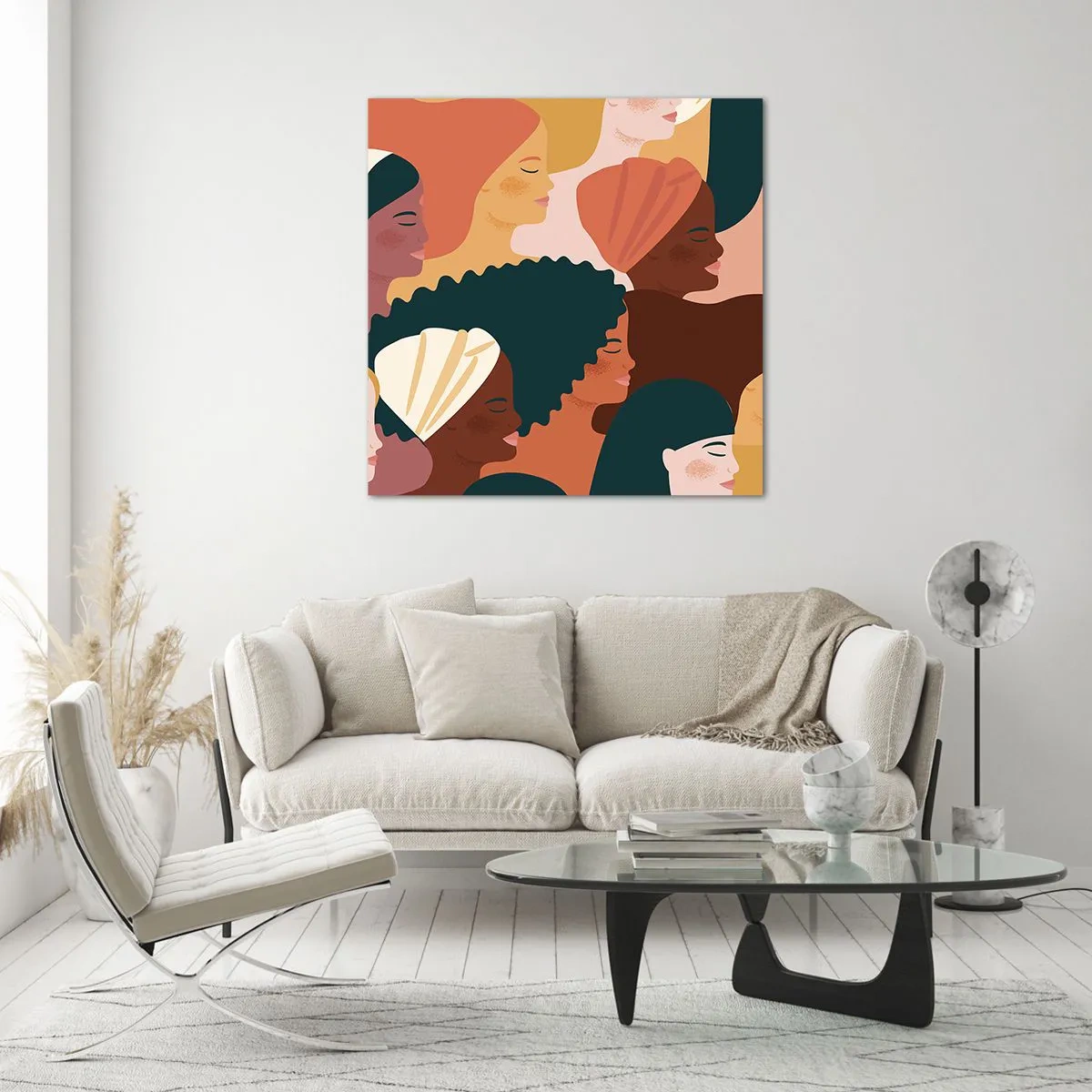 Glasbild - Bild auf glas - Nur Weiblichkeit - 70x70 cm