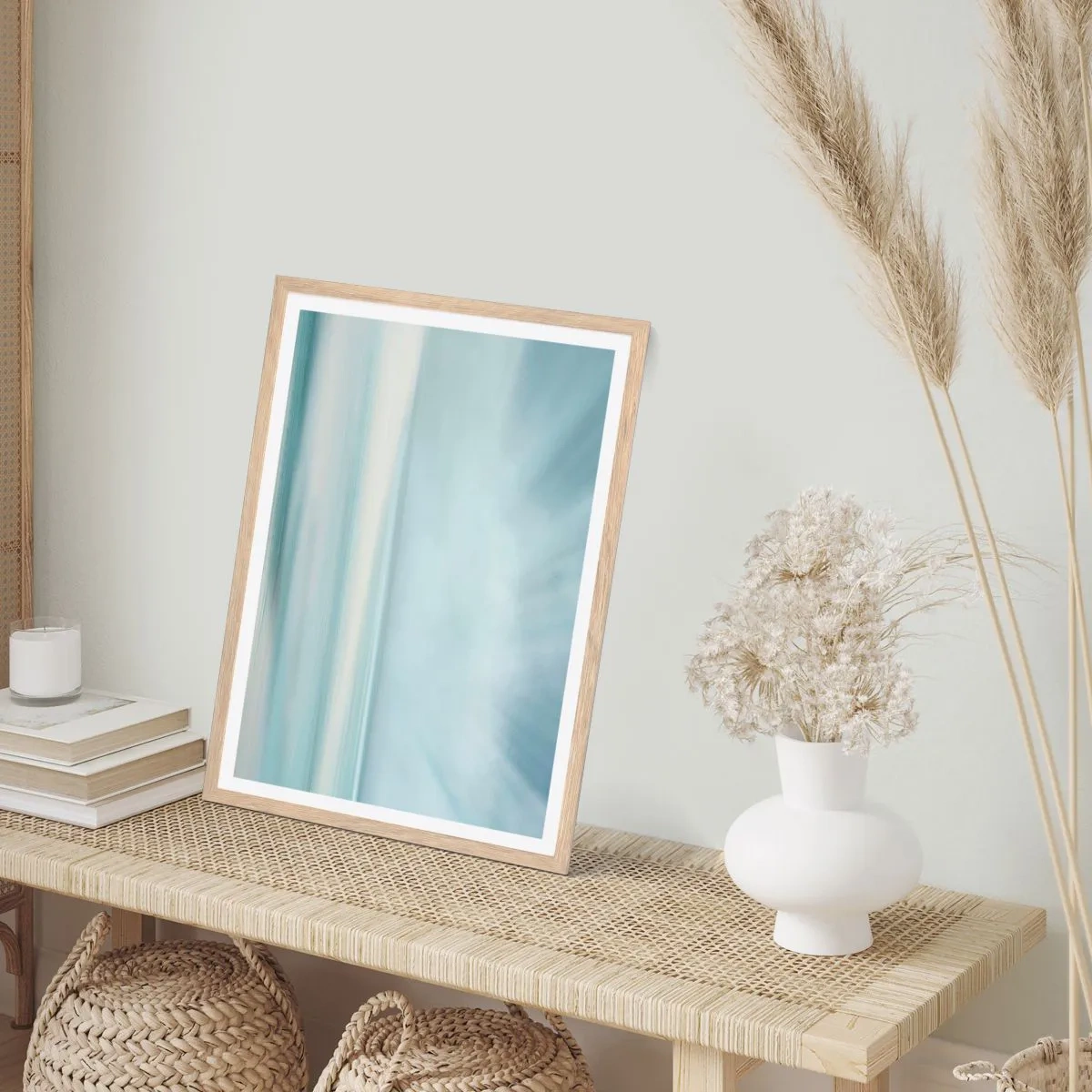 Poster in einem Rahmen aus heller Eiche - Frieden bis zum Horizont - 61x91 cm