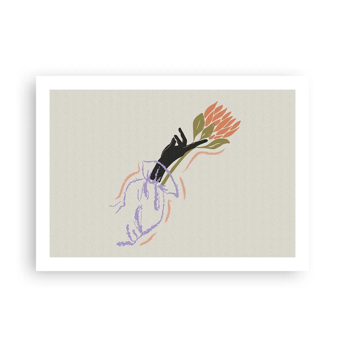 Poster - Schwesterliche Berührung - 70x50 cm