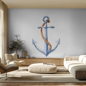 Selbstklebende Fototapete Deluxe Sticker - Ahoi Abenteuer! - Anker, Hobby, Segeln - 100x70 cm