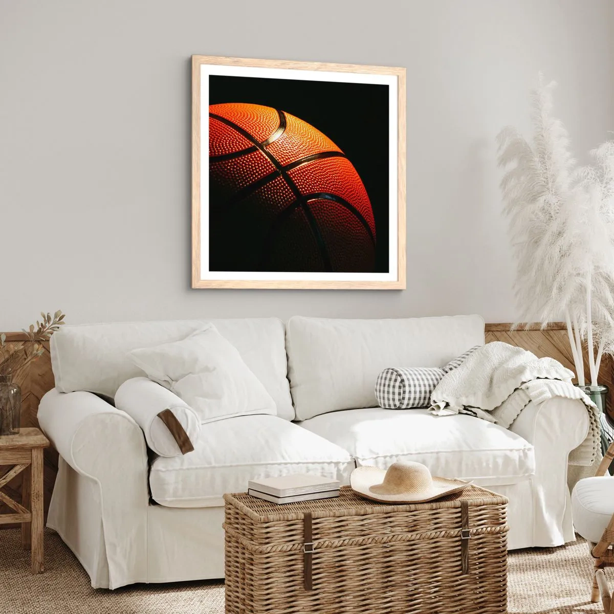Poster in einem Rahmen aus heller Eiche - Schön wie ein Planet - 30x30 cm