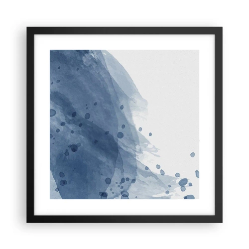 Poster in einem schwarzem Rahmen - Blauer Tüll - 40x40 cm