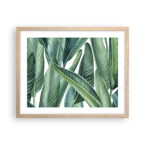 Poster in einem Rahmen aus heller Eiche - An und für sich Grün - 50x40 cm