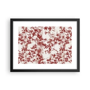 Poster in einem schwarzem Rahmen - Wie alter Perkal - 40x30 cm