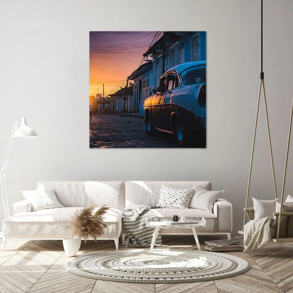 Bild auf Leinwand - Leinwandbild - Hier vergeht die Zeit - 40x40 cm