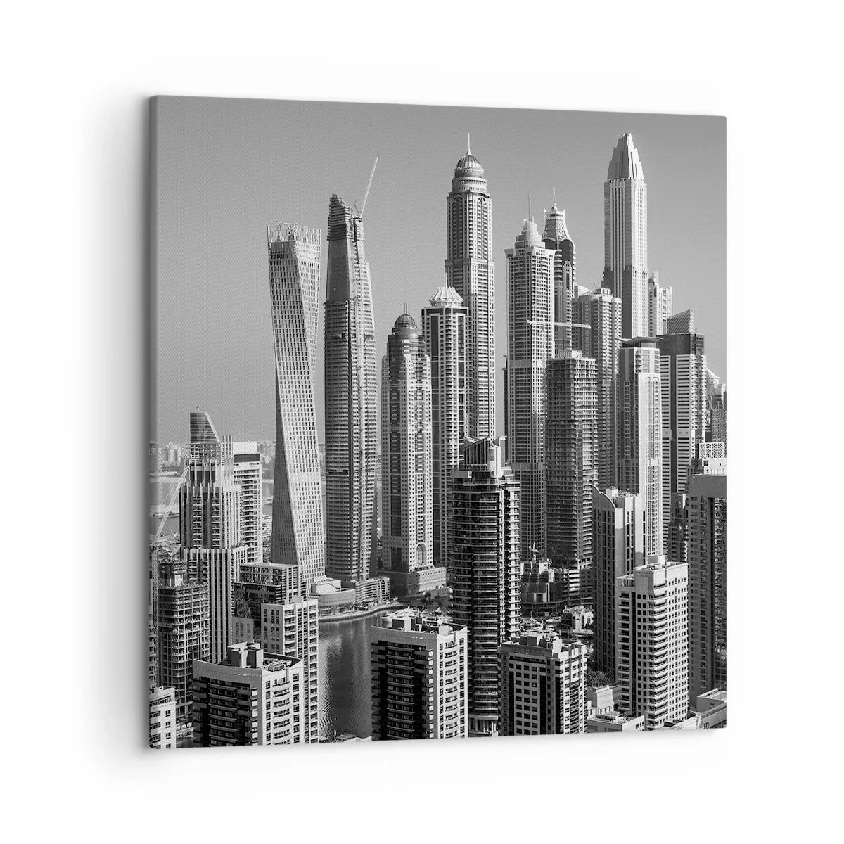 Bild auf Leinwand - Leinwandbild - Stadt in der Wüste - 50x50 cm