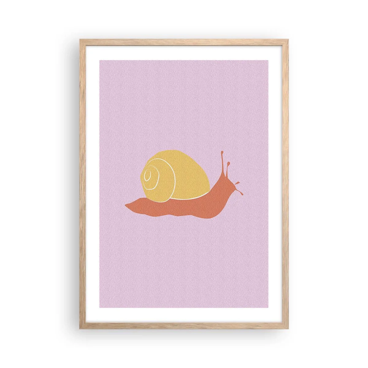 Poster in einem Rahmen aus heller Eiche - Es gibt keine Eile - 50x70 cm