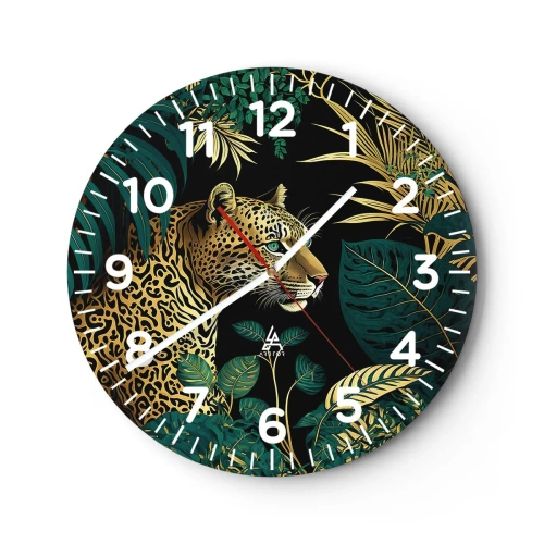 Wanduhr - Glasuhr - Gastgeber im Dschungel - 40x40 cm