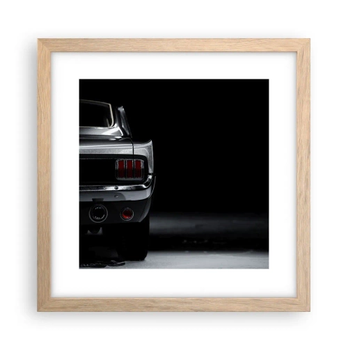 Poster in einem Rahmen aus heller Eiche - Charme des Klassikers - 30x30 cm